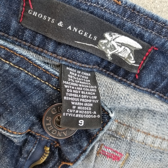 Juniors Ghosts & Angels Skinny Denim Jeans~Sz 9 - Picture 6 of 8